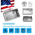 Workstation Ledge Stainless Steel Kitchen Sink Single Bowl